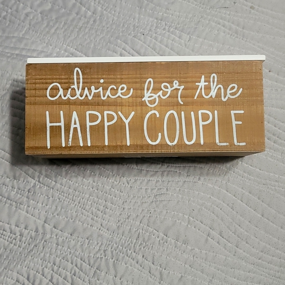 Advice message box for wedding